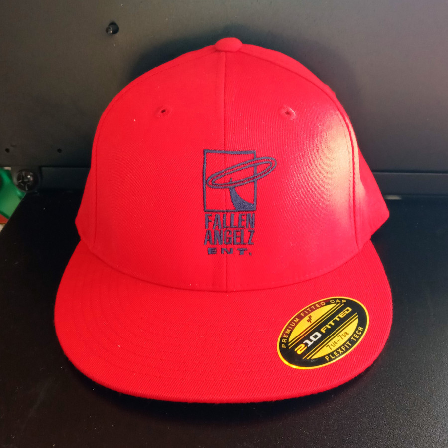 CLEARANCE - Fallen Angels ENT Red/Navy Blue Logo Fitted Hat 7 1/4 to 7 5/8