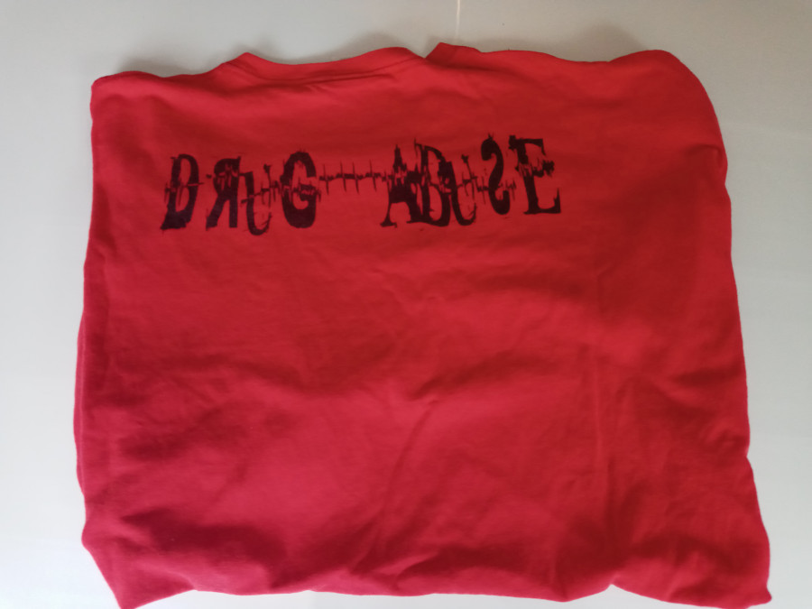 CLEARANCE - Dice Shittalka/Drug abuse 2XL Red/Black T-Sshirt